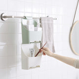 Stackable Bathroom Storage Box Drainable Free Punch Toilet Rack Toilet Towel Hanging Basket