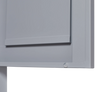Grey metal kitchen storage cabinet, kitchen pantry storage cabinet with door and shelf, adjustable leveling feet eprolo