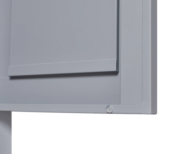 Grey metal kitchen storage cabinet, kitchen pantry storage cabinet with door and shelf, adjustable leveling feet eprolo