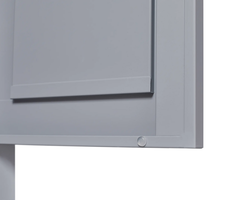 Grey metal kitchen storage cabinet, kitchen pantry storage cabinet with door and shelf, adjustable leveling feet eprolo