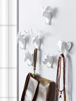 Door Hook Wall Hanging Wall Entrance Door Key Rack Hanger Home Creative Antler Art Punch-Free eprolo