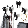 Door Hook Wall Hanging Wall Entrance Door Key Rack Hanger Home Creative Antler Art Punch-Free eprolo
