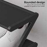 Z-shaped 4-layer shoe organizer: space-saving, wall/corner-mount, stackable, adjustable storage shelf.