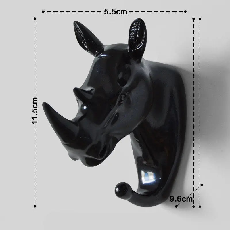 Door Hook Wall Hanging Wall Entrance Door Key Rack Hanger Home Creative Antler Art Punch-Free eprolo