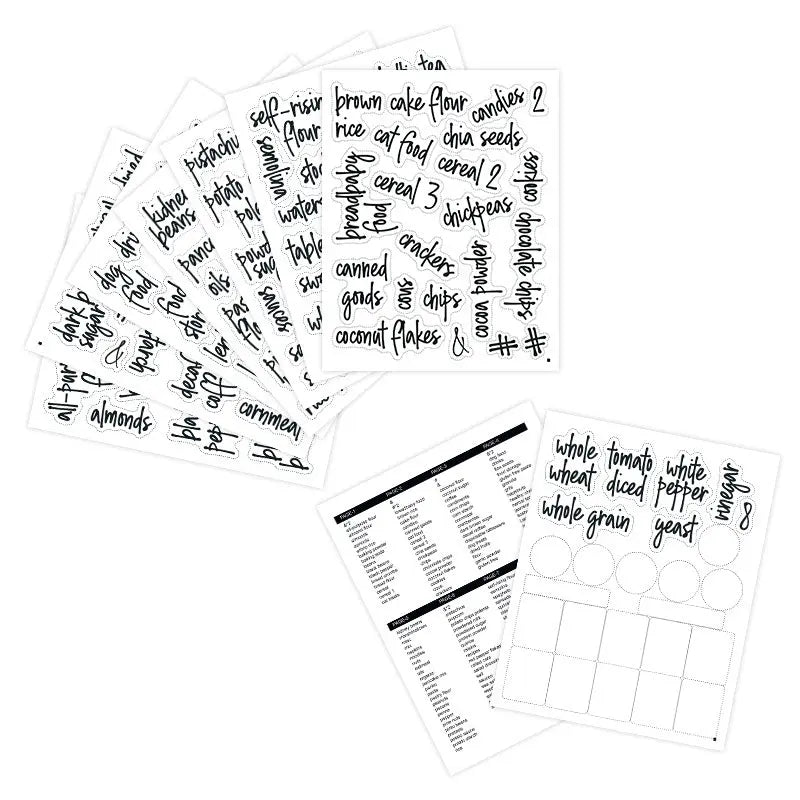 Oilproof Labels | Waterproof Pantry Storage Stickers eprolo