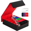3800+ Capacity Card Storage Box. Includes 20 Dividers, 5 Supporters, Leather Magnetic Closure. Great for YuGiOh & MTG Cards. eprolo