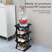 Stackable Plastic Shoe Rack, Vertical Dustproof Shoe Organizer, Sturdy Shoe Storage for Entryway eprolo