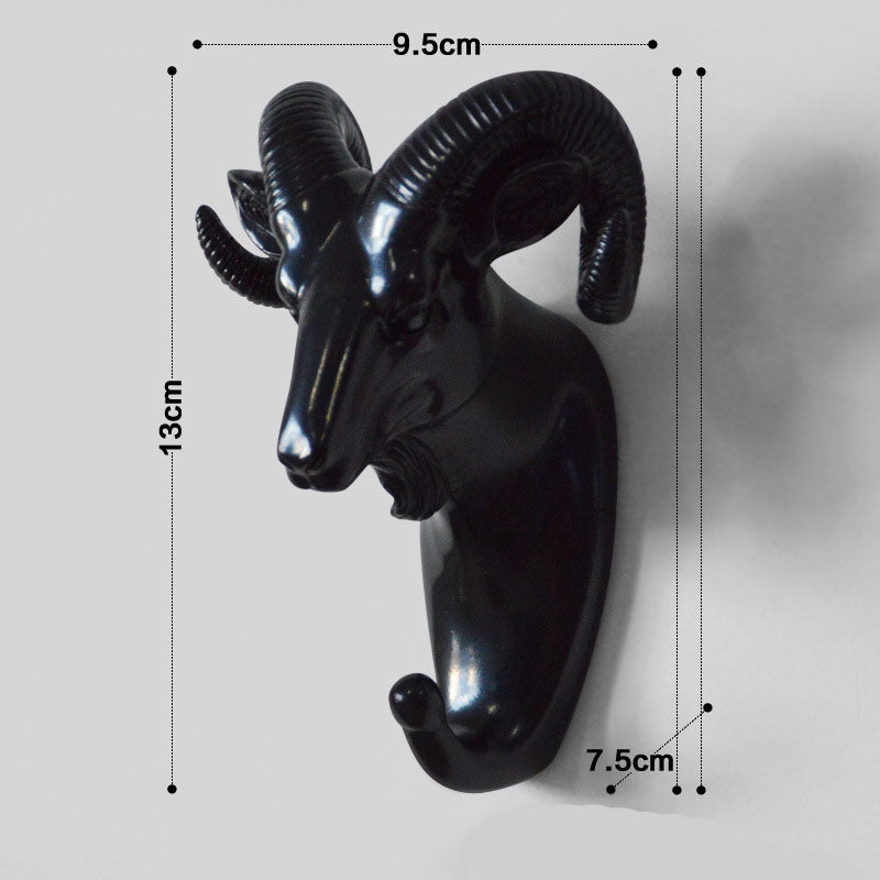 Door Hook Wall Hanging Wall Entrance Door Key Rack Hanger Home Creative Antler Art Punch-Free eprolo