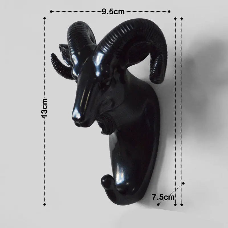 Door Hook Wall Hanging Wall Entrance Door Key Rack Hanger Home Creative Antler Art Punch-Free eprolo