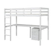 Twin Loft Bed White | Desk & 2 Drawer Storage Cabinet Bed eprolo