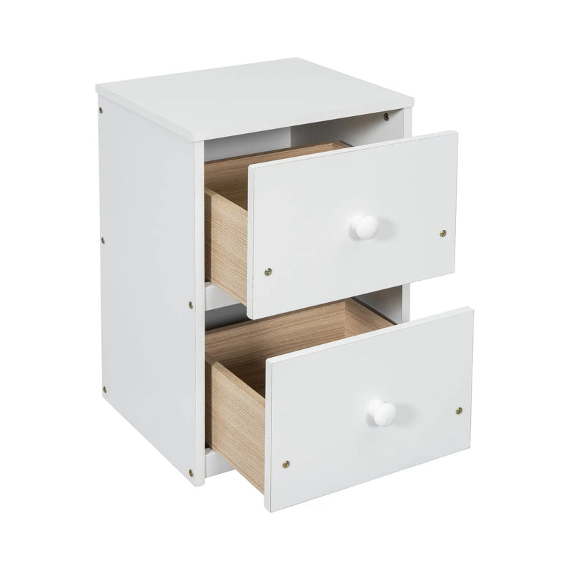 Twin Loft Bed White | Desk & 2 Drawer Storage Cabinet Bed eprolo