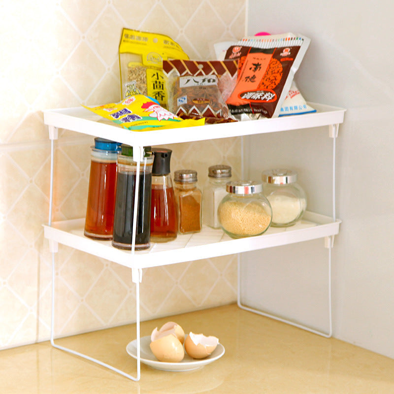 Shelf Rack Bathroom Storage Rack Kitchen Items Organizer Rack Foldable Sundries Rack Storage Shelf eprolo