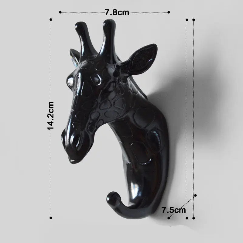 Door Hook Wall Hanging Wall Entrance Door Key Rack Hanger Home Creative Antler Art Punch-Free eprolo