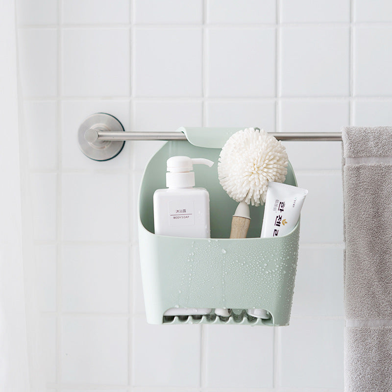 Stackable Bathroom Storage Box Drainable Free Punch Toilet Rack Toilet Towel Hanging Basket eprolo
