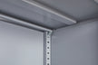 Grey metal kitchen storage cabinet, kitchen pantry storage cabinet with door and shelf, adjustable leveling feet eprolo