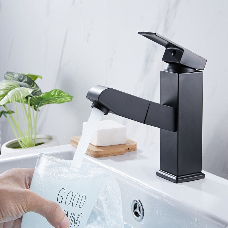 Kitchen Faucet Single Hole Pull Out Spout Kitchen Sink Mixer Tap Stream Sprayer Head eprolo