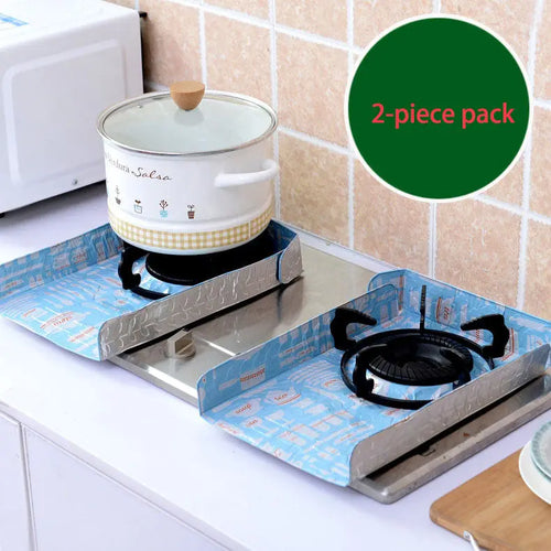 Kitchen Gas Stove Oil-Proof Pad Aluminum Foil Tin Foil 2 Pieces Of Gas Stove Insulation Pad Oil-Proof Paper Oil Baffle Pad eprolo
