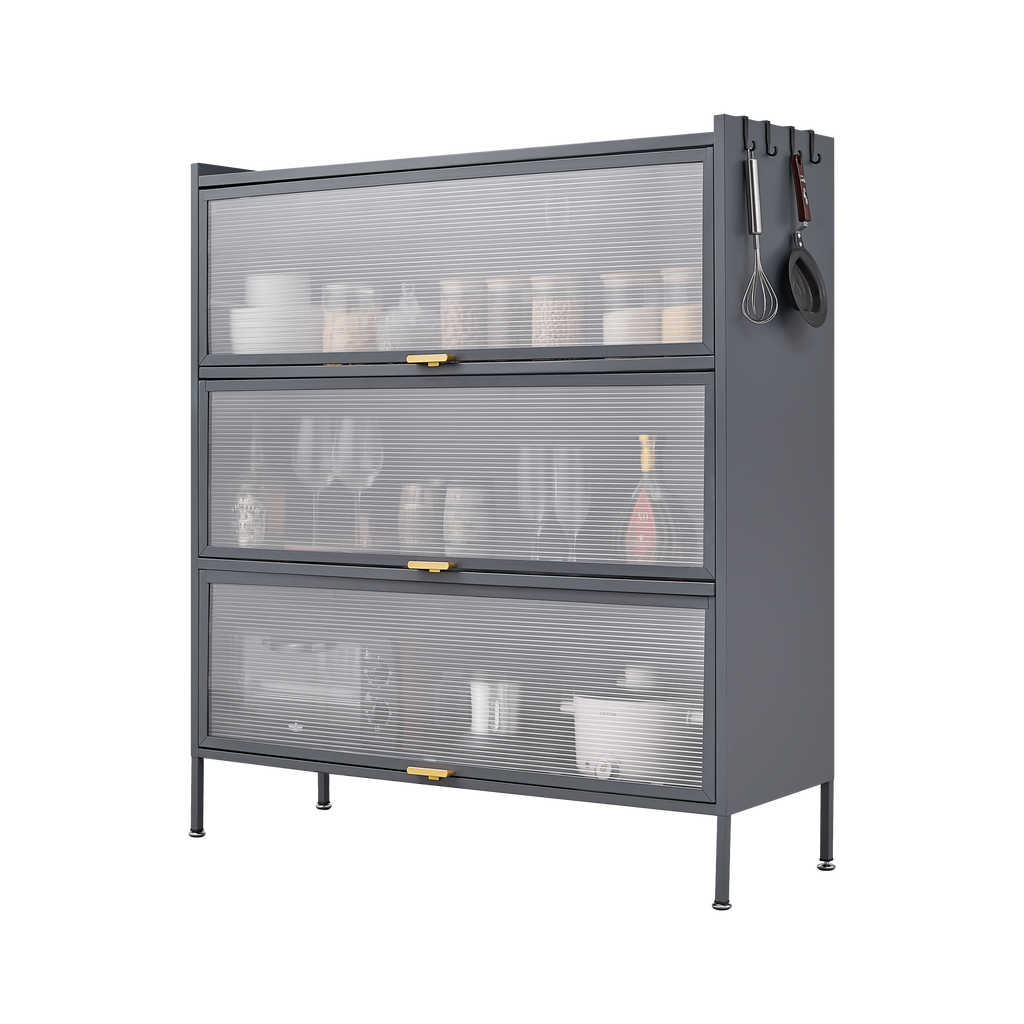 3 Tier Pantry Storage Cabinet Baker Racks for Kitchen with Storage Kitchen Pantry Storage Cabinet Microwave Rack Storage Rack eprolo