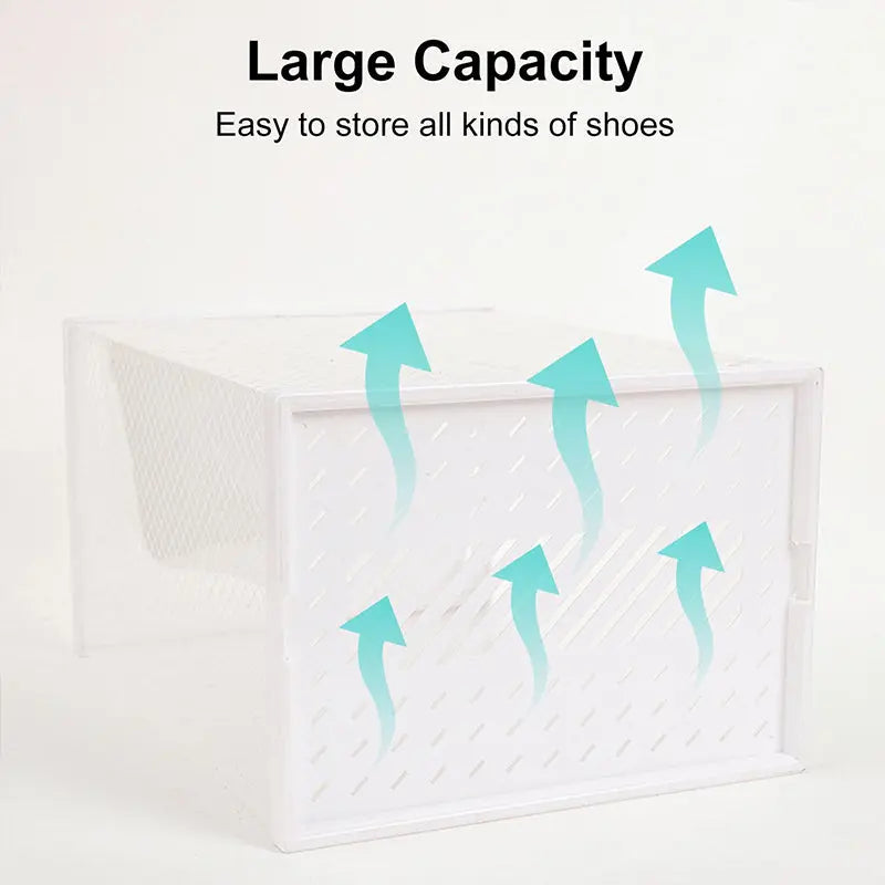 Hot Selling Foldable Shoe Storage Box, Stackable Shoe Cabinet, Dustproof Shoe Organizers Rack Shelf. eprolo