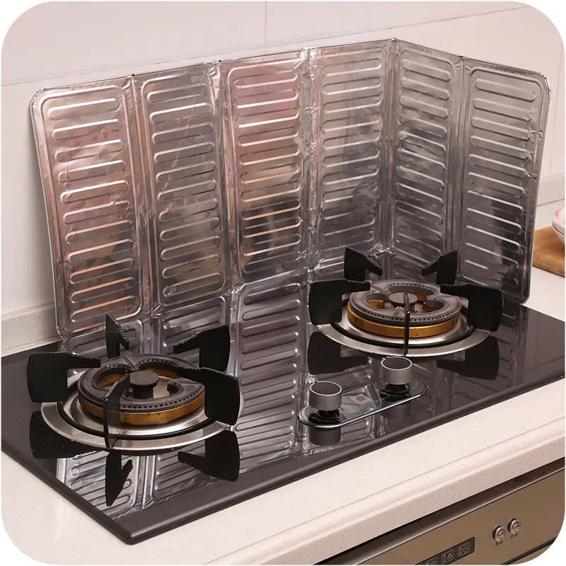 Kitchen Oil-Separating Aluminum Foil Plate Stove Creative Kitchen Supplies Cooking Heat Insulation Splash-Proof Baffle eprolo