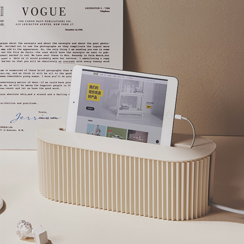 Cable management organizer box, an accessory for power strips and home - office power cables eprolo