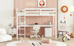 Twin Loft Bed White | Desk & 2 Drawer Storage Cabinet Bed eprolo