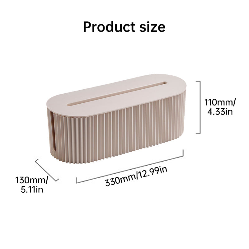 Cable management organizer box, an accessory for power strips and home - office power cables eprolo