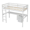 Twin Loft Bed White | Desk & 2 Drawer Storage Cabinet Bed eprolo