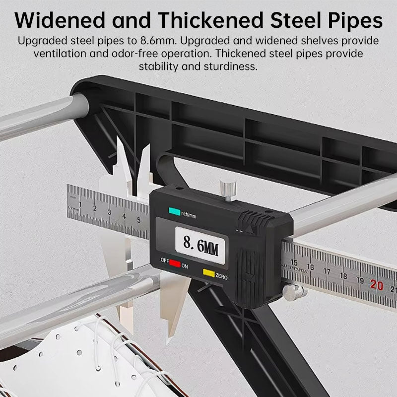 Z-shaped 4-layer shoe organizer: space-saving, wall/corner-mount, stackable, adjustable storage shelf. eprolo