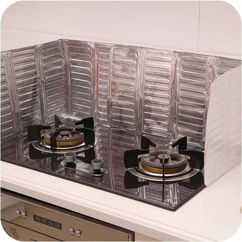 Kitchen Oil-Separating Aluminum Foil Plate Stove Creative Kitchen Supplies Cooking Heat Insulation Splash-Proof Baffle eprolo