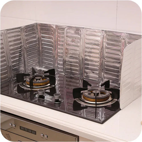 Kitchen Oil-Separating Aluminum Foil Plate Stove Creative Kitchen Supplies Cooking Heat Insulation Splash-Proof Baffle eprolo