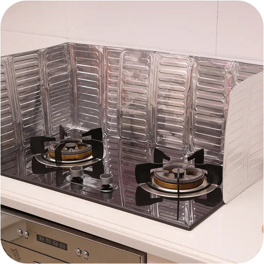Kitchen Oil-Separating Aluminum Foil Plate Stove Creative Kitchen Supplies Cooking Heat Insulation Splash-Proof Baffle eprolo