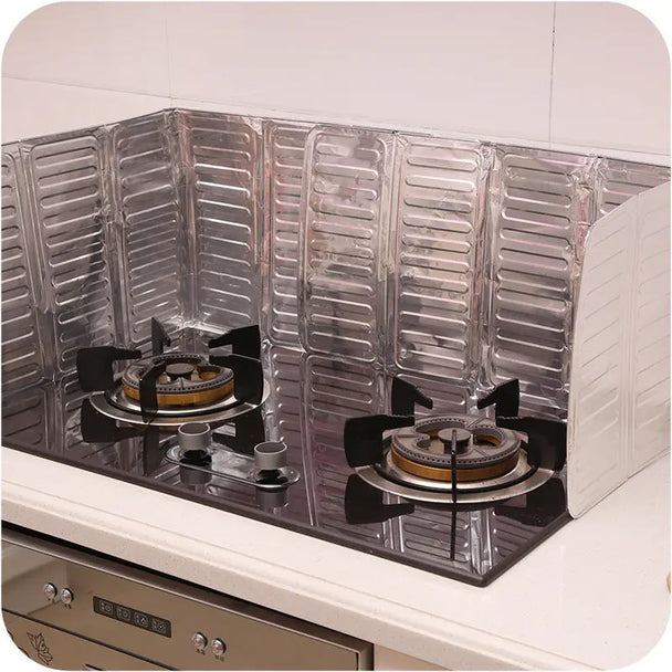 Kitchen Oil-Separating Aluminum Foil Plate Stove Creative Kitchen Supplies Cooking Heat Insulation Splash-Proof Baffle eprolo