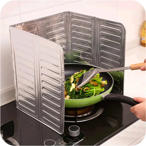 Kitchen Oil-Separating Aluminum Foil Plate Stove Creative Kitchen Supplies Cooking Heat Insulation Splash-Proof Baffle eprolo