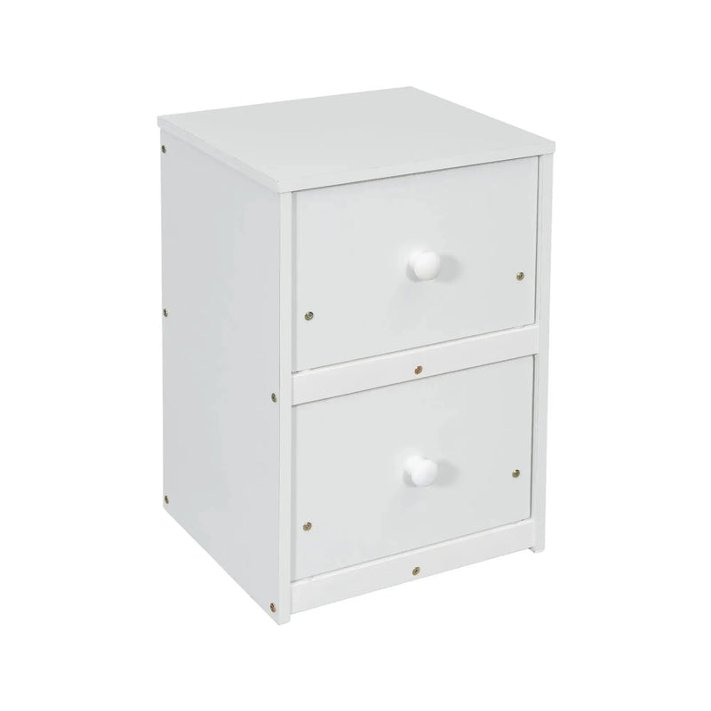 Twin Loft Bed White | Desk & 2 Drawer Storage Cabinet Bed eprolo