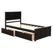 Twin Storage Bed | Platform Bed with 2 Drawers Espresso eprolo