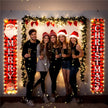 Door hanging LED illuminated party curtains Christmas party decorations Couplets with lights hanging curtains banners eprolo