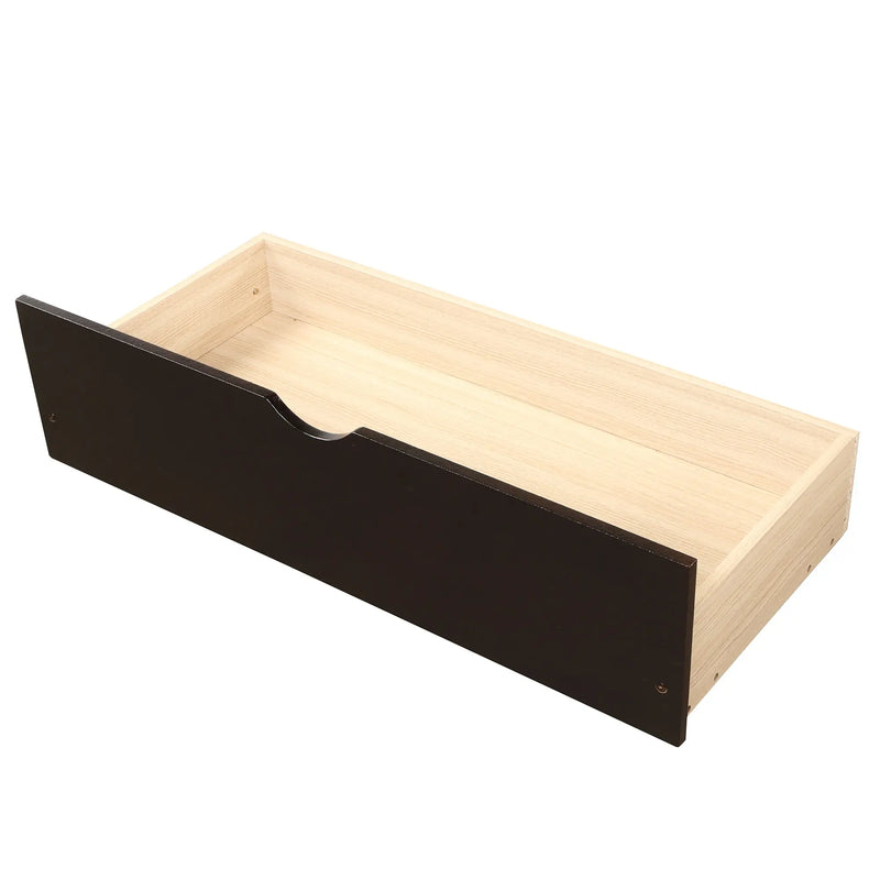 Twin Storage Bed | Platform Bed with 2 Drawers Espresso eprolo