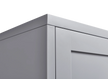 Grey metal kitchen storage cabinet, kitchen pantry storage cabinet with door and shelf, adjustable leveling feet eprolo