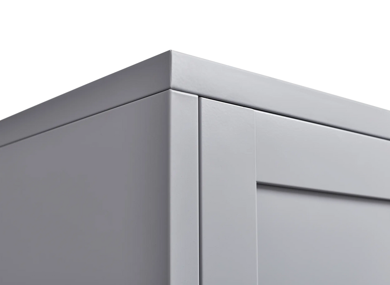 Grey metal kitchen storage cabinet, kitchen pantry storage cabinet with door and shelf, adjustable leveling feet eprolo