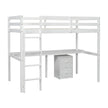 Twin Loft Bed White | Desk & 2 Drawer Storage Cabinet Bed eprolo