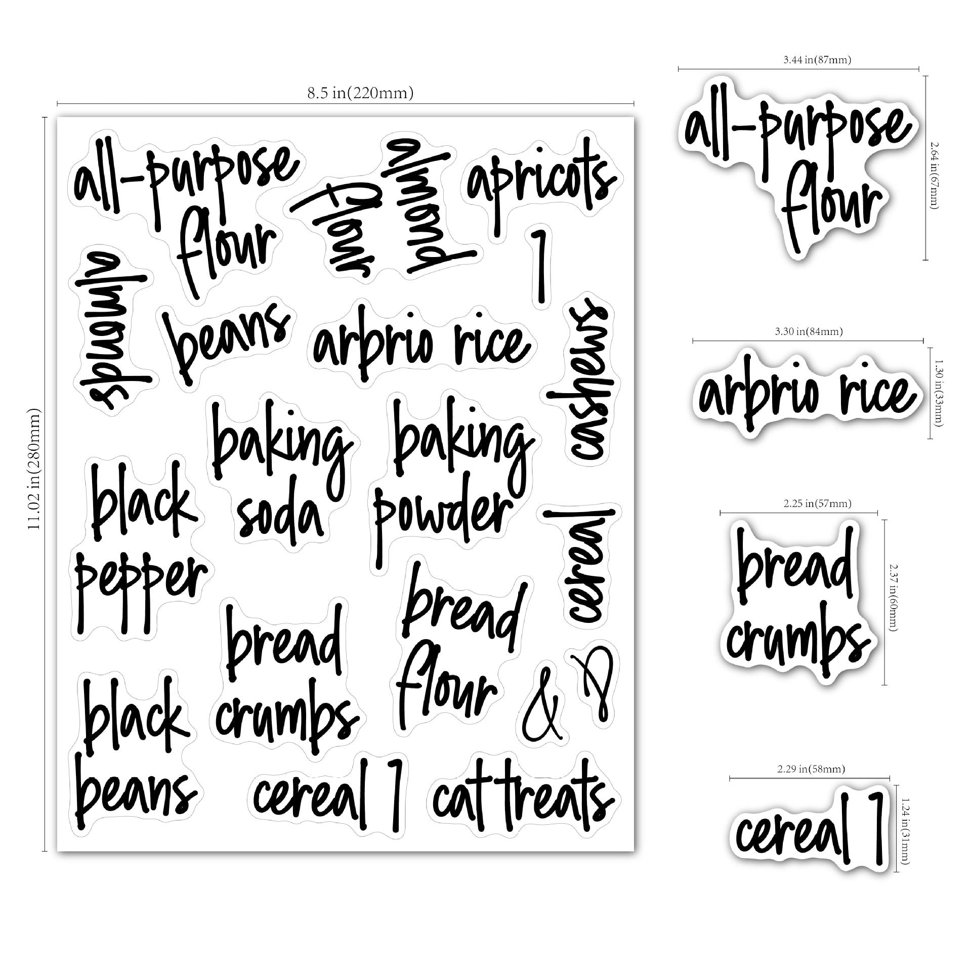 Oilproof Labels | Waterproof Pantry Storage Stickers eprolo