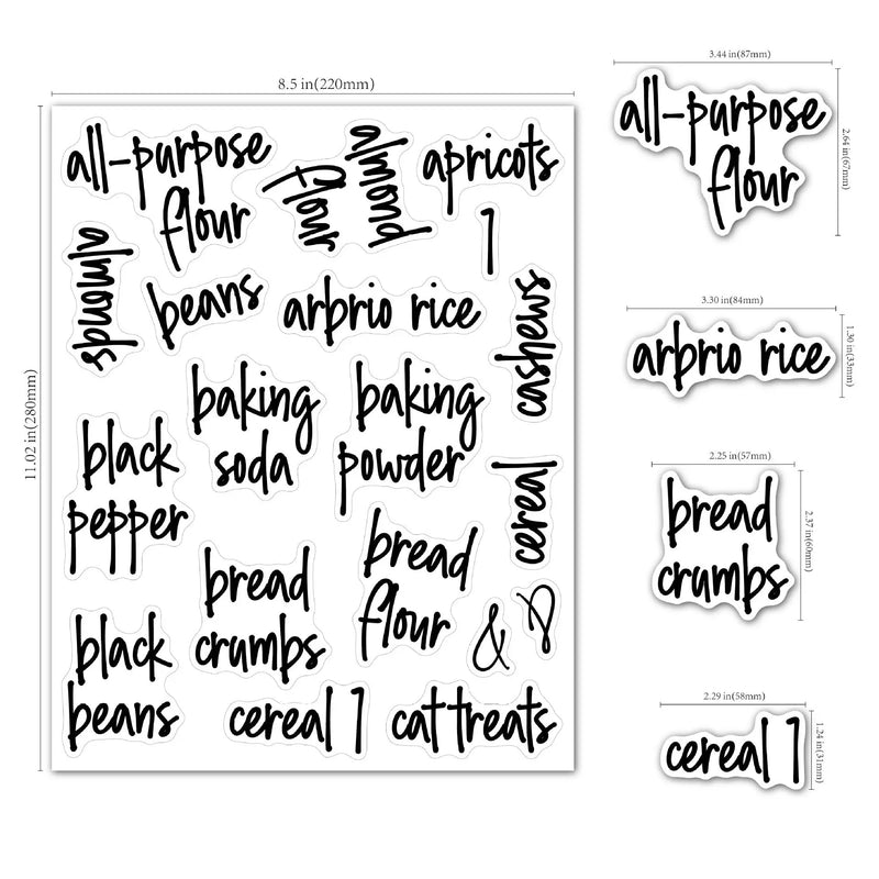 Oilproof Labels | Waterproof Pantry Storage Stickers eprolo