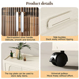 Folding Storage Cabinet with Wheels, 3/4 Tier Stackable Wardrobe Closet Organizer