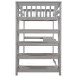 Gray Twin Loft Bed | Desk & Storage Shelves Bedroom Bed eprolo