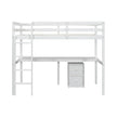 Twin Loft Bed White | Desk & 2 Drawer Storage Cabinet Bed eprolo