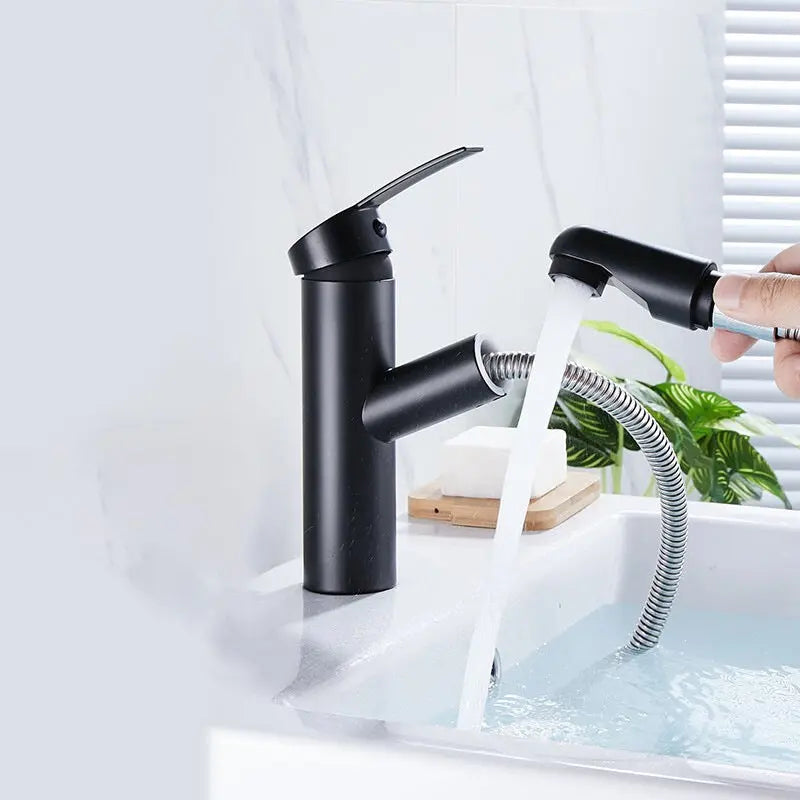 Kitchen Faucet Single Hole Pull Out Spout Kitchen Sink Mixer Tap Stream Sprayer Head eprolo