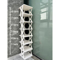Stackable Plastic Shoe Rack, Vertical Dustproof Shoe Organizer, Sturdy Shoe Storage for Entryway eprolo