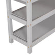 Gray Twin Loft Bed | Desk & Storage Shelves Bedroom Bed eprolo
