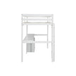 Twin Loft Bed White | Desk & 2 Drawer Storage Cabinet Bed eprolo